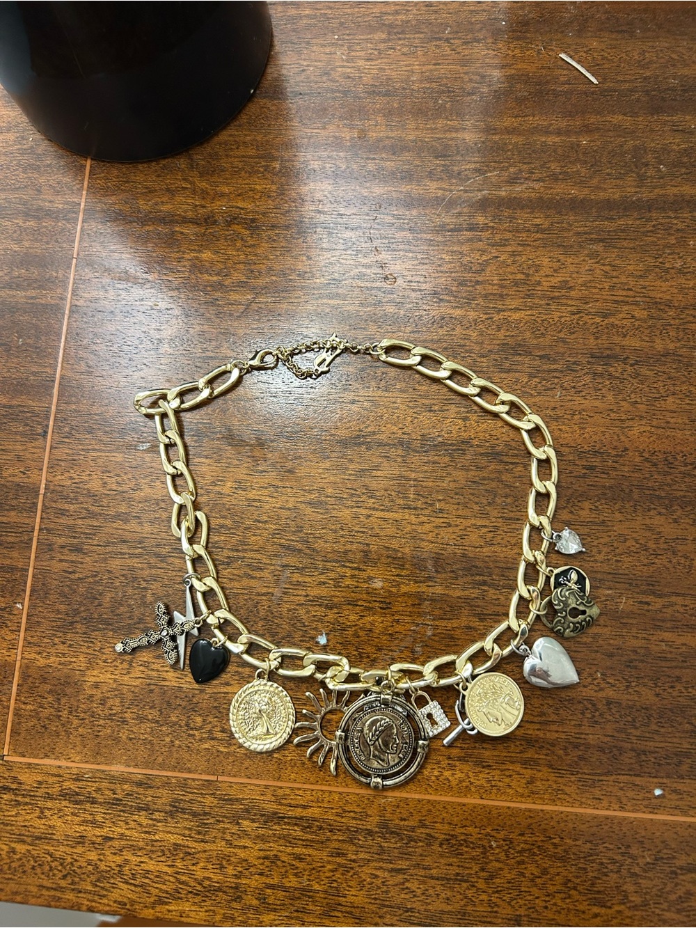 Chunky charm necklace